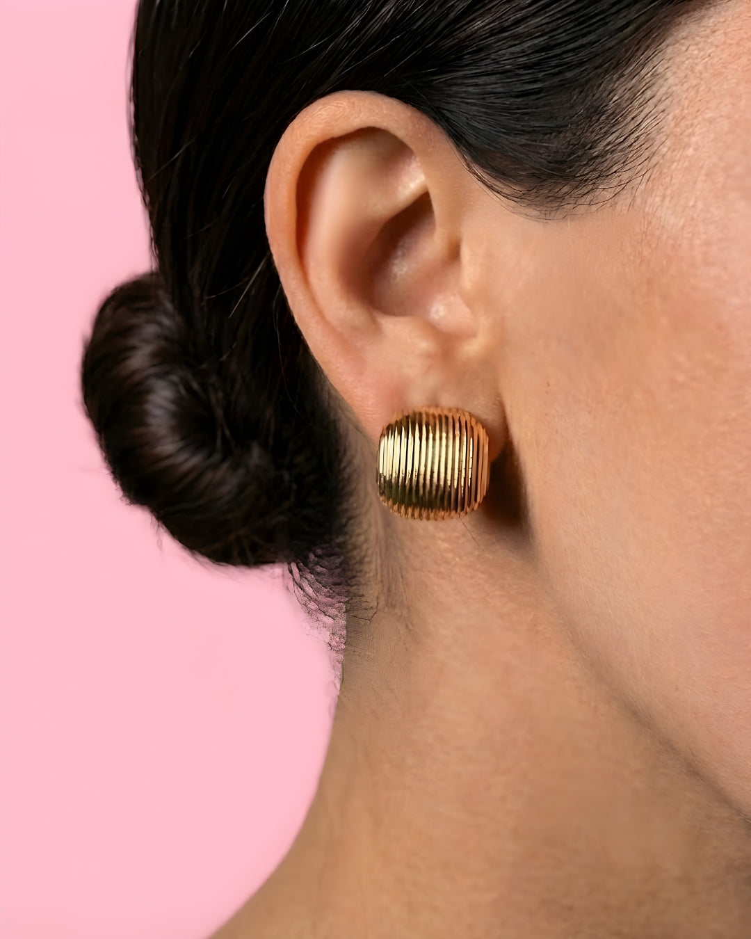 Boucles d’oreilles – Carrée Texturée